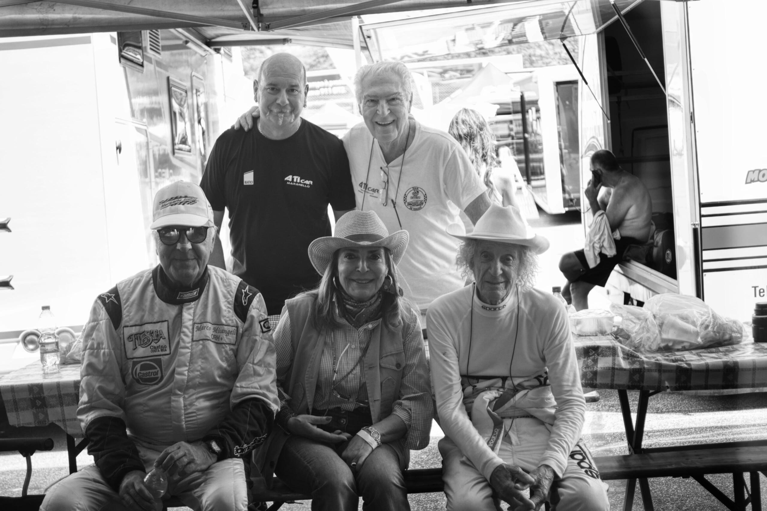 Maurizio Micangeli, Marina Micangeli, Arturo Merzario e Marco Micangeli.